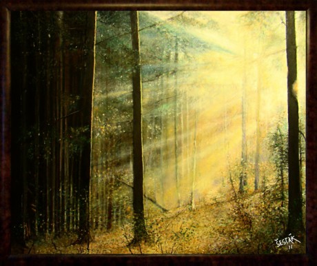  Raním lesem, olej, 2011